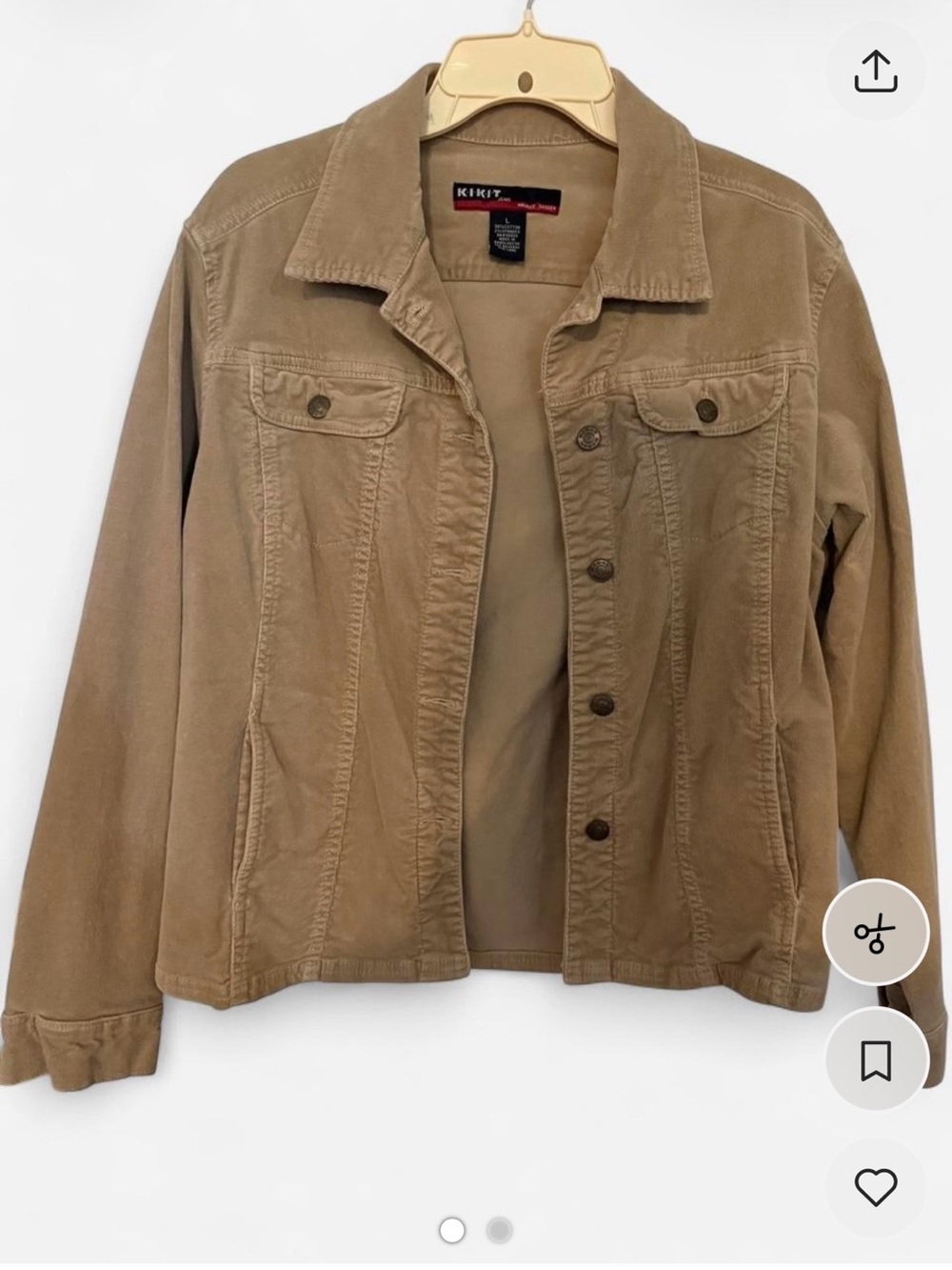 Kirkland Signature Women's Tan Corduroy Jacket